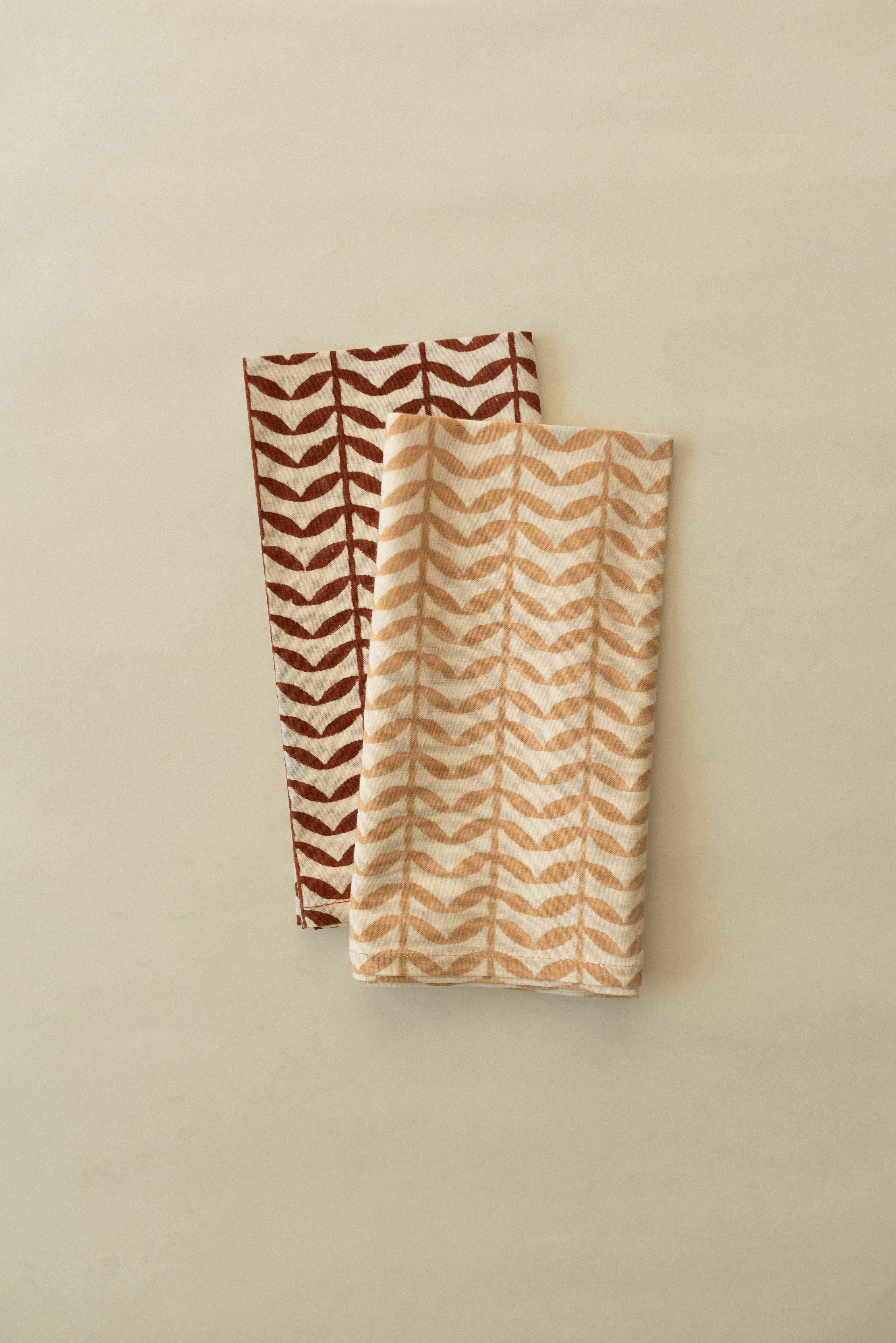 Mismatched Mocha Napkins (Set of 2) - 02